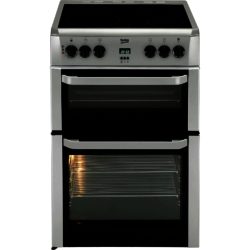 Beko BDVC664S 60cm Double Oven Electric Ceramic Cooker in Silver